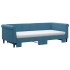 Sofá cama nido con colchón terciopelo azul 90x200