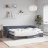Sofá cama nido con colchón terciopelo gris oscuro 80x200