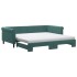 Sofá cama nido con colchón terciopelo verde oscuro 100x200
