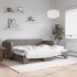Sofá cama nido con colchón tela gris taupe 90x200