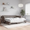 Sofá cama nido con colchón tela gris taupe 90x200 cm