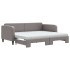 Sofá cama nido con colchón tela gris taupe 90x200