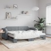 Sofá cama nido con colchón tela gris claro 80x200 cm