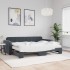Sofá cama nido con colchón terciopelo gris oscuro 80x200