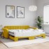 Sofá cama nido con colchón terciopelo amarillo 90x200