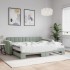 Sofá cama nido con colchón terciopelo gris claro 90x200