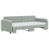 Sofá cama nido con colchón terciopelo gris claro 90x200