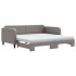 Sofá cama nido con colchón tela gris taupe 100x200
