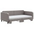Sofá cama nido con colchón tela gris taupe 100x200