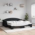 Sofá cama nido con colchón tela negro 90x190