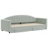 Sofá cama nido con cajones terciopelo gris claro 80x200