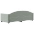 Sofá cama nido con cajones terciopelo gris claro 80x200