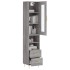 Aparador alto madera contrachapada gris Sonoma 34,5x34x180