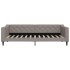 Sofá cama nido con cajones tela gris taupe 90x200