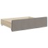 Sofá cama nido con cajones tela gris taupe 90x200