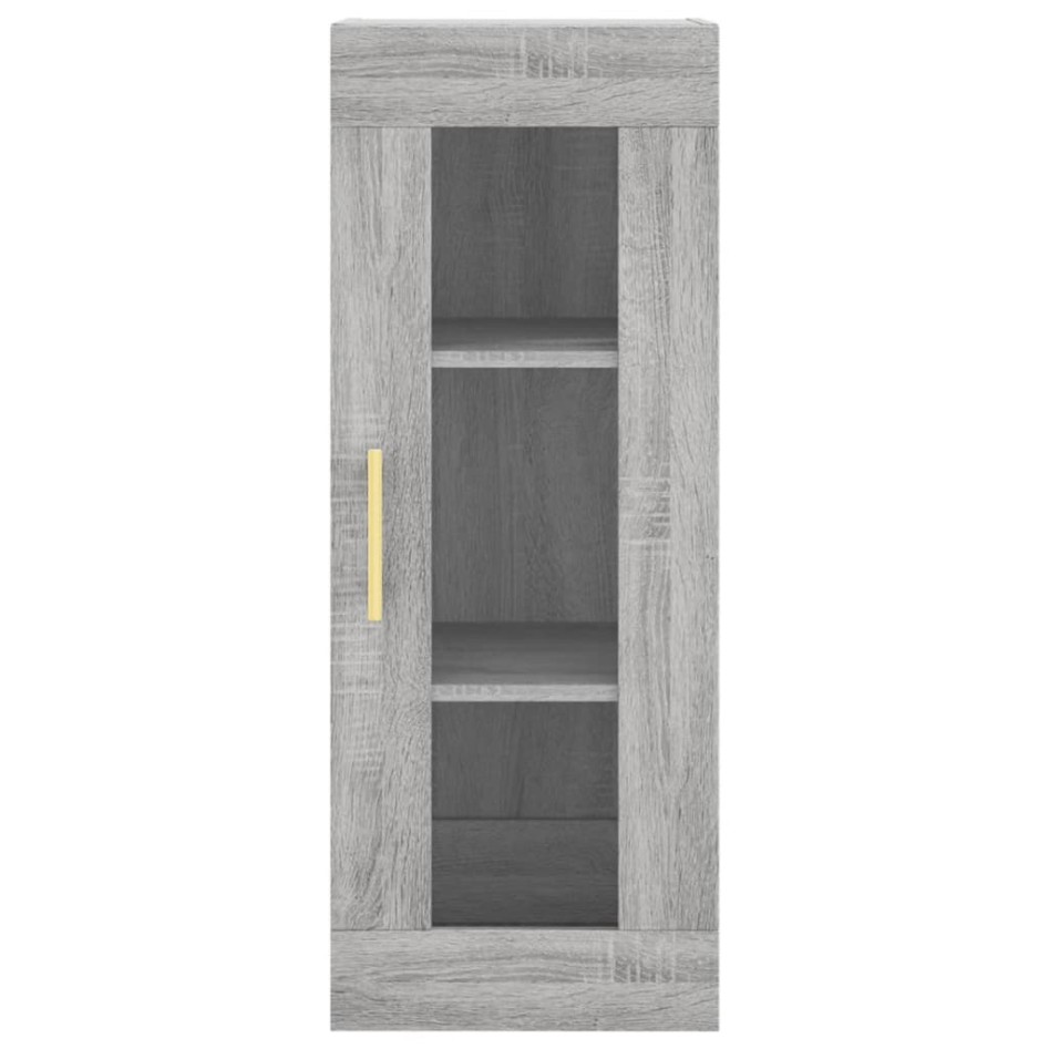 Aparador alto madera contrachapada gris Sonoma 34,5x34x180