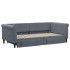 Sofá cama nido con cajones terciopelo gris oscuro 90x190