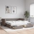 Sofá cama nido con cajones tela gris taupe 100x200