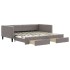 Sofá cama nido con cajones tela gris taupe 100x200