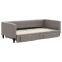 Sofá cama nido con cajones tela gris taupe 100x200