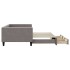 Sofá cama nido con cajones tela gris taupe 100x200