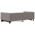 Sofá cama nido con cajones tela gris taupe 100x200