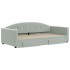 Sofá cama nido con cajones terciopelo gris claro 100x200