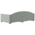 Sofá cama nido con cajones terciopelo gris claro 100x200