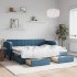 Sofá cama nido con cajones terciopelo azul 80x200