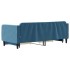 Sofá cama nido con cajones terciopelo azul 80x200