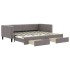 Sofá cama nido con cajones tela gris taupe 90x200