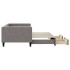 Sofá cama nido con cajones tela gris taupe 90x200