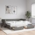 Sofá cama nido con cajones tela gris oscuro 90x200