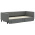 Sofá cama nido con cajones tela gris oscuro 90x200