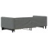 Sofá cama nido con cajones tela gris oscuro 90x200