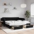 Sofá cama nido con cajones terciopelo negro 100x200