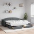 Sofá cama nido con cajones tela gris oscuro 80x200