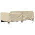 Sofá cama nido con cajones tela color crema 90x200
