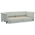 Sofá cama nido con cajones terciopelo gris claro 80x200