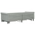 Sofá cama nido con cajones terciopelo gris claro 90x200