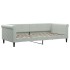 Sofá cama nido con cajones terciopelo gris claro 90x200