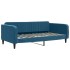 Sofá cama nido con cajones terciopelo azul 100x200