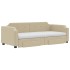 Sofá cama nido con cajones tela color crema 80x200
