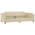 Sofá cama nido con cajones tela color crema 80x200