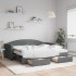 Sofá cama nido con cajones tela gris oscuro 90x190