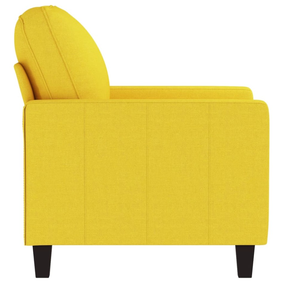Sillón de tela amarillo claro 60
