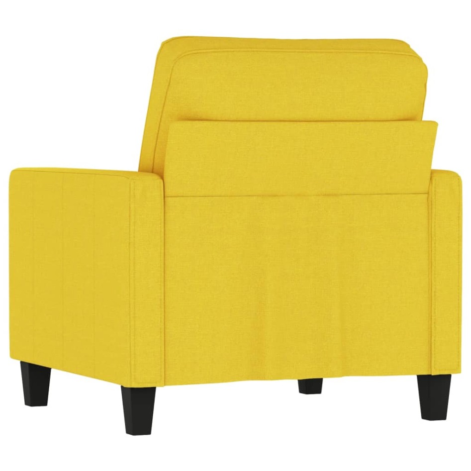 Sillón de tela amarillo claro 60