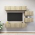 Juego de muebles de salón 6 piezas roble