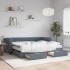 Sofá cama nido con cajones terciopelo gris oscuro 90x200
