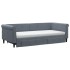 Sofá cama nido con cajones terciopelo gris oscuro 90x200
